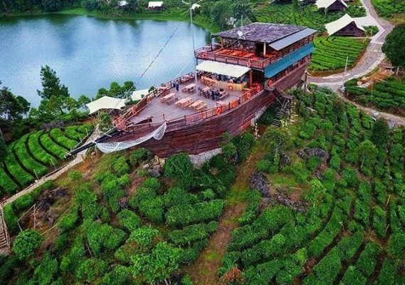 wisata bandung pinisi resto dan glamping lakeside